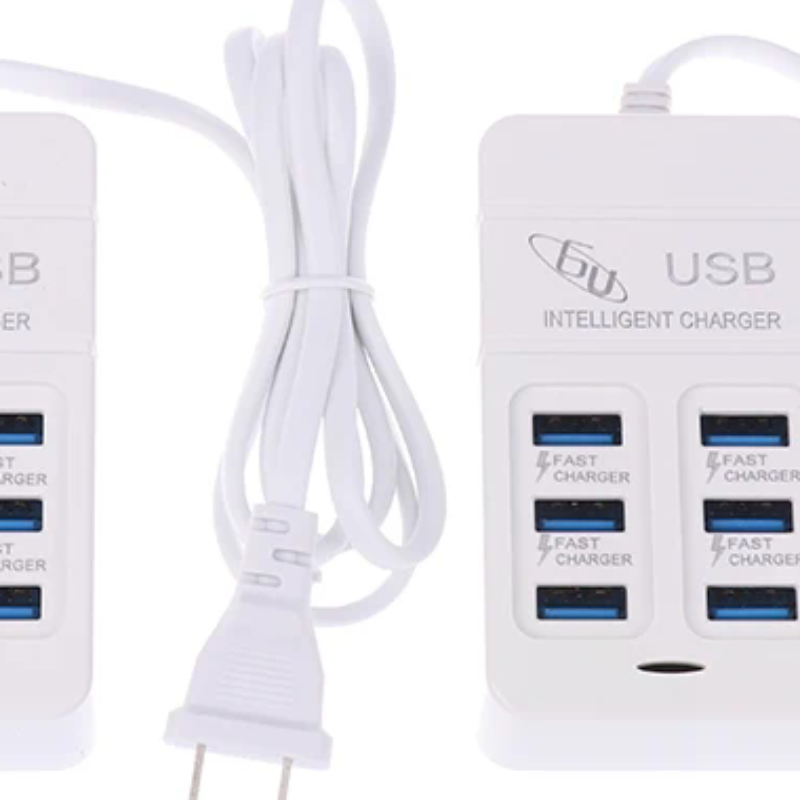 Usb Hub Type C - 1PC US Plug 6Ports Multiport USB