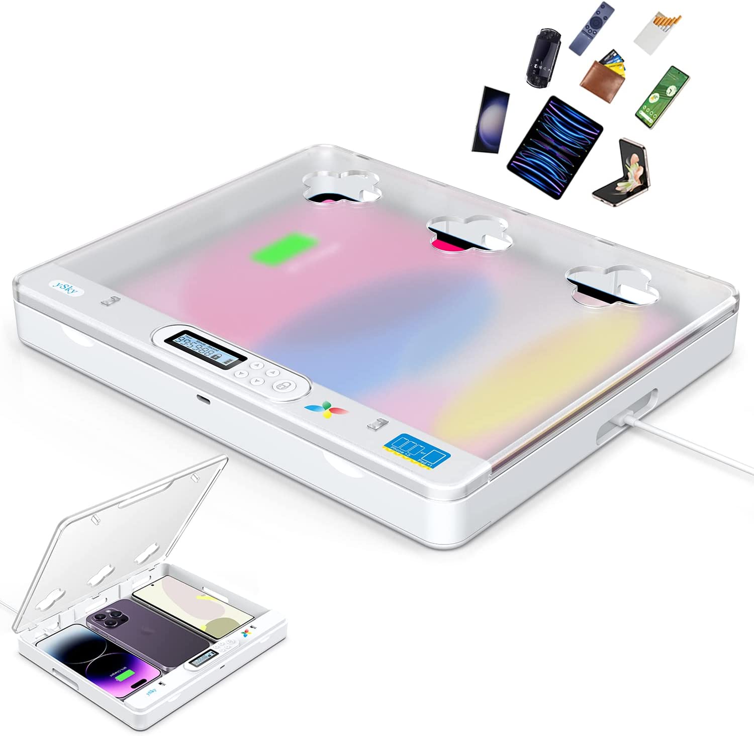 Toddler Tablet Accessories - Timer Lock Box for iPad IPhone/Portable