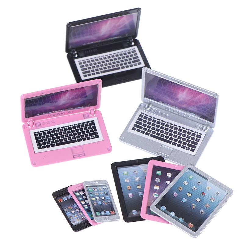 Tablet Accessories Set - 3Pcs/Set Simulation Mini Laptop Computer Tablet