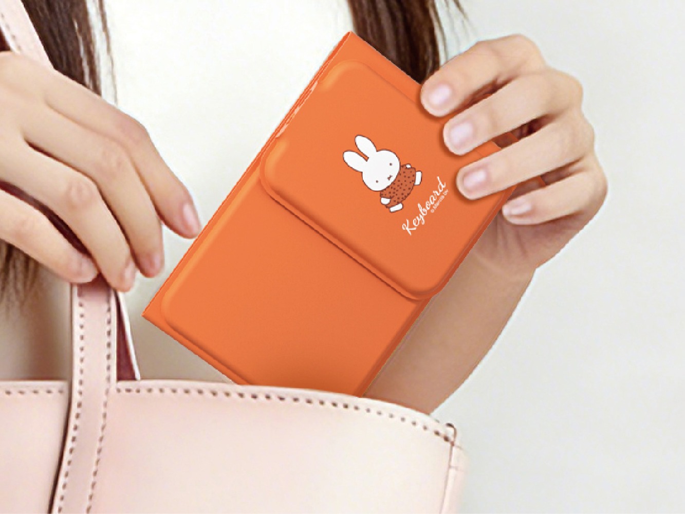 Fire Tablet Accessories - Miffy Triple fold keyboard Cute Creative
