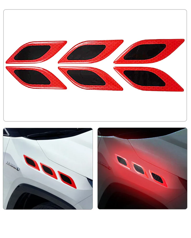 Tablet Accessories Set - 6pcs/Set Car Reflective Stickers Anti-Scratch Safety