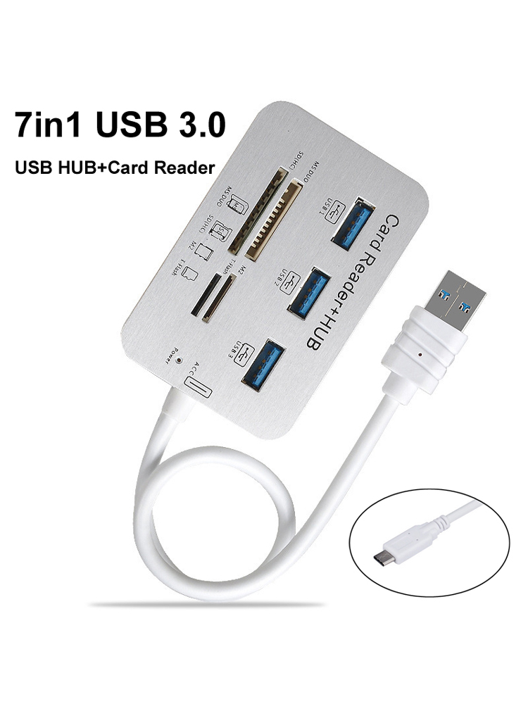 7in1 3 Ports USB TYPE C 3.0 HU - Usb Hub Type C 评论和价格