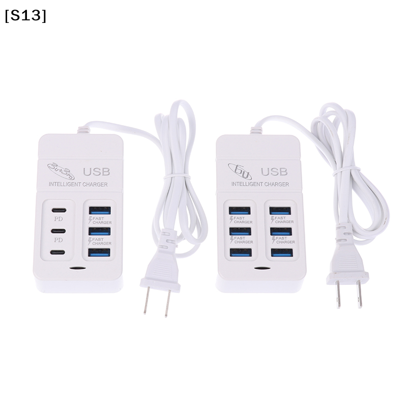 1PC US Plug 6Ports Multiport U - Usb Hub Type C 评论和价格