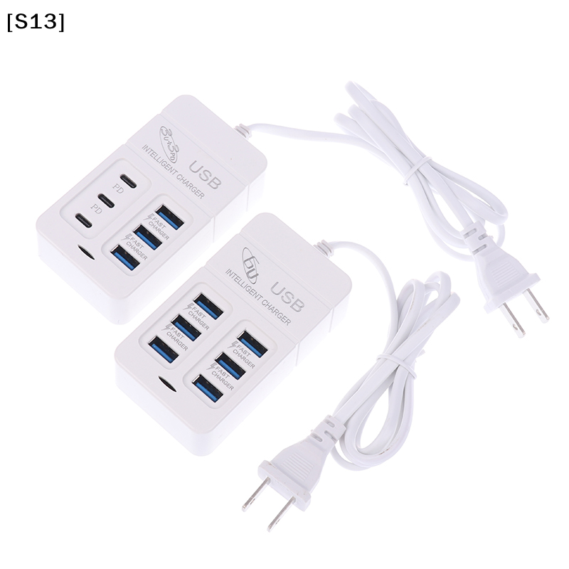 1PC US Plug 6Ports Multiport U - Usb Hub Type C 评论和价格