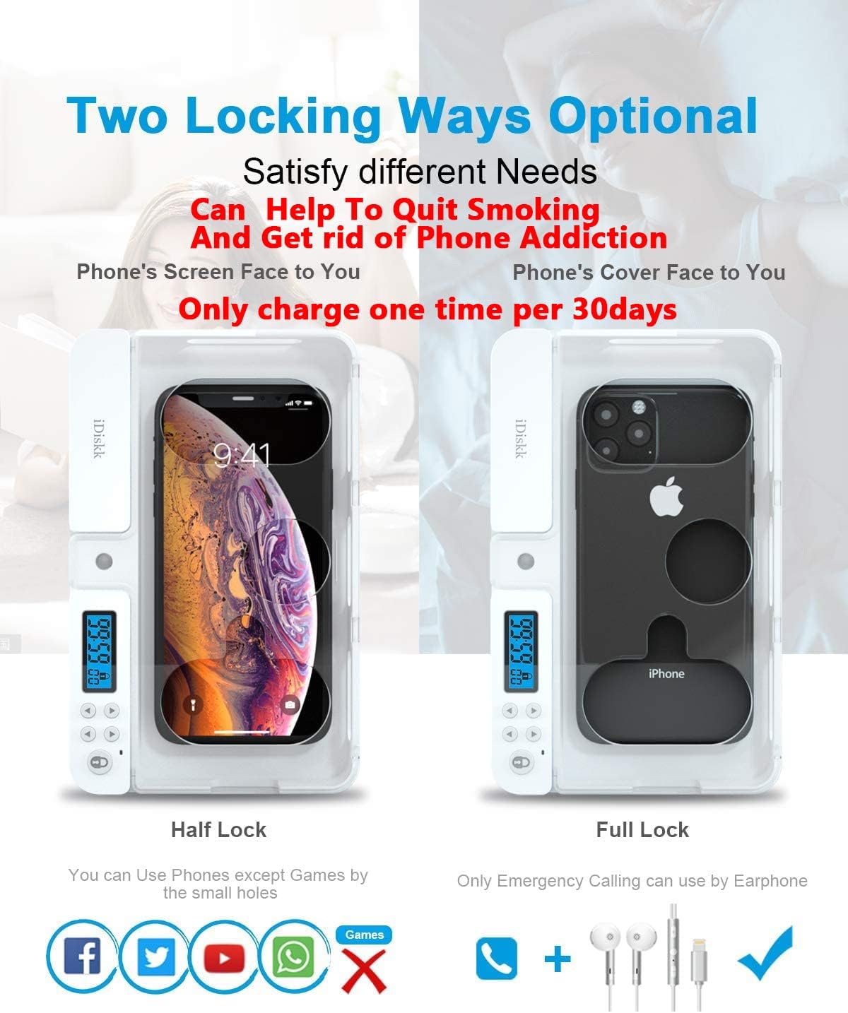 Timer Lock Box for iPad IPhone - Toddler Tablet Accessories 评论和价格