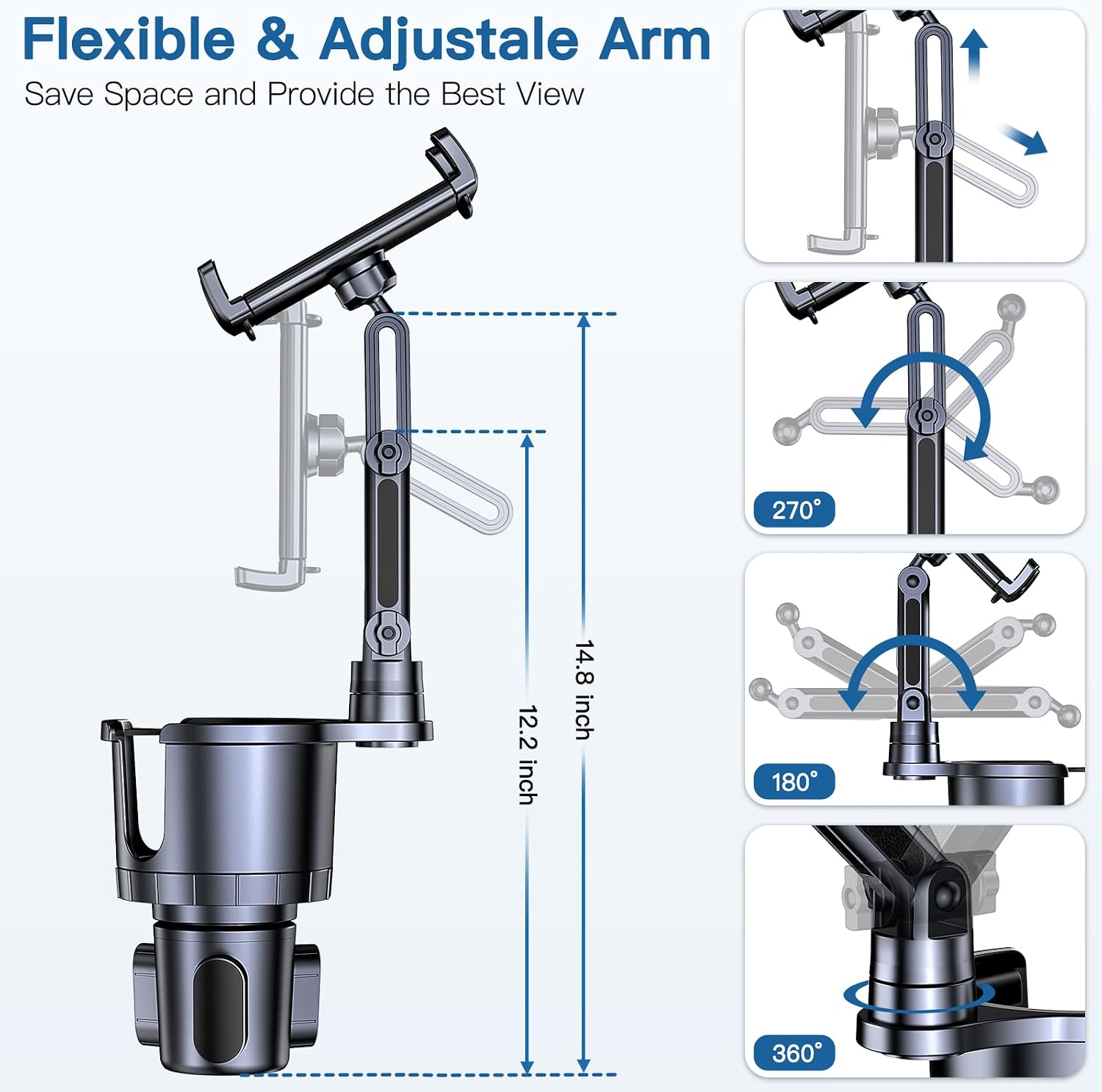 Cup Holder Phone Tablet Mount, - Tablet Ipad Accessories 评论和价格