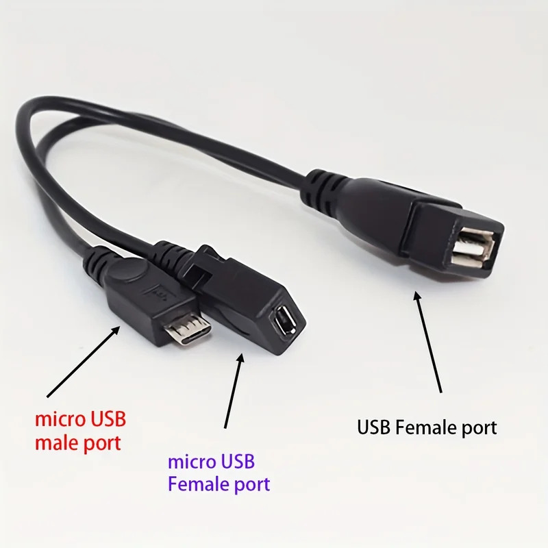 2-in-1 OTG USB to Micro USB Sp - Fire Tablet Accessories 评论和价格