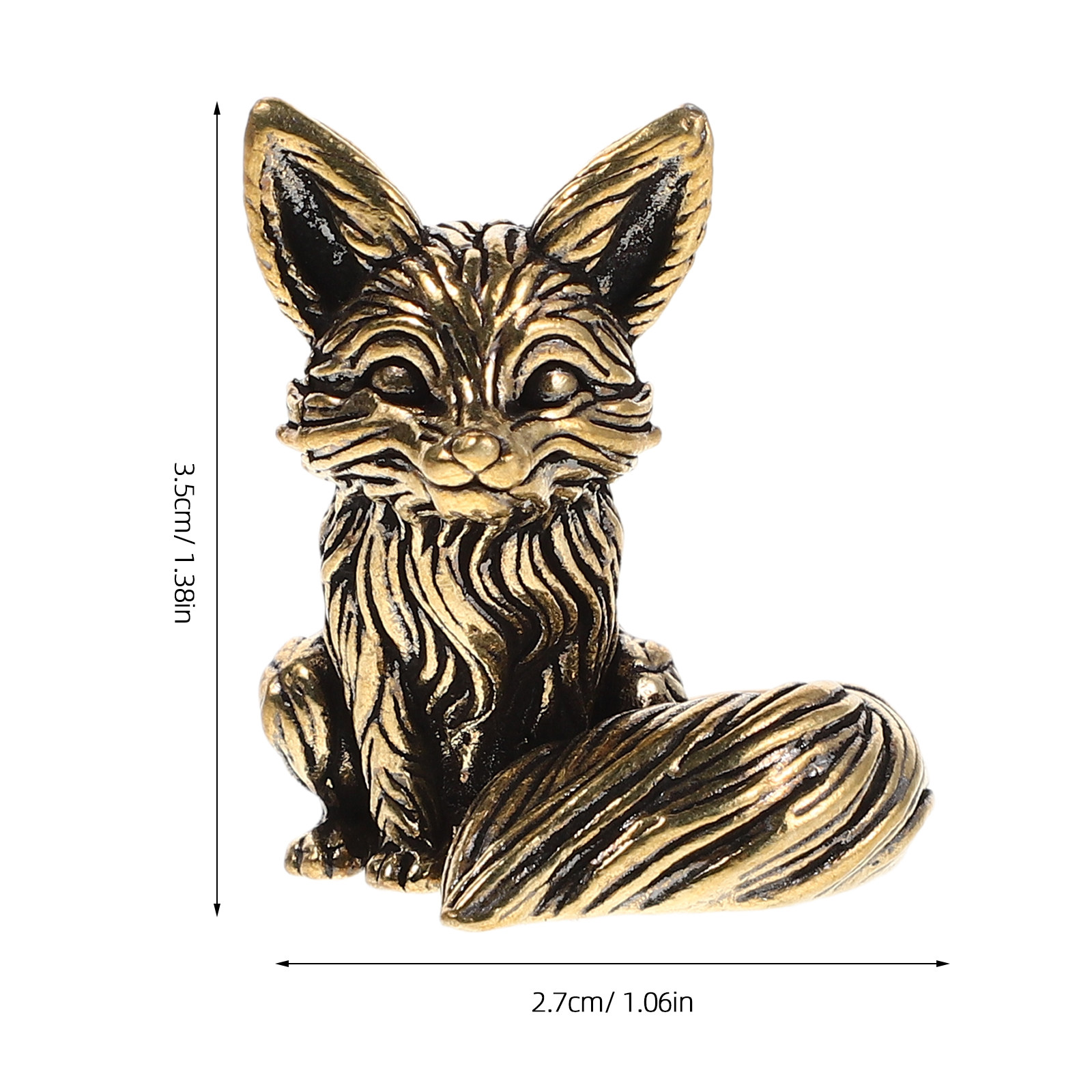 Vintage Solid Brass Fox Orname - Office Table Accessories Unique 评论和价格
