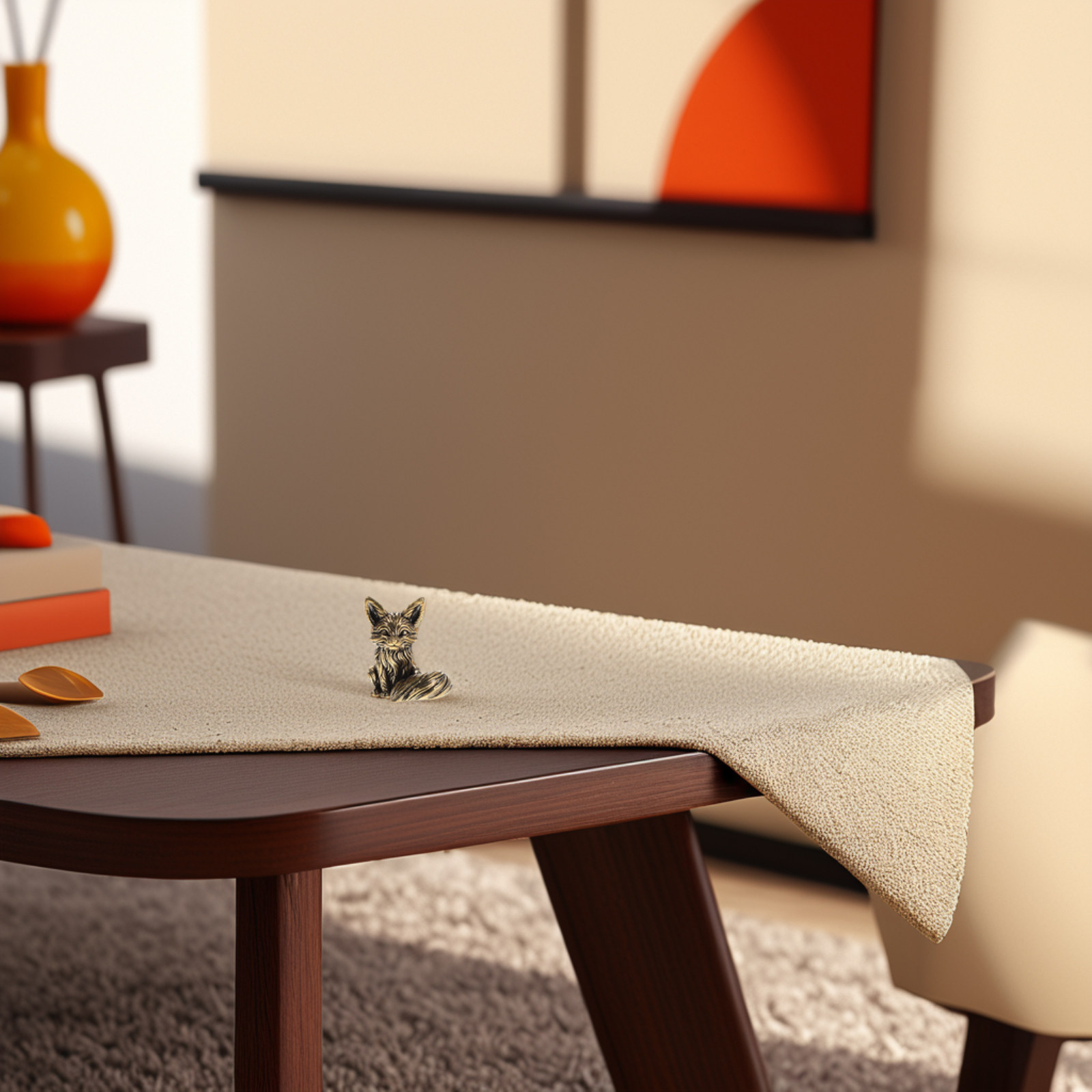 Vintage Solid Brass Fox Orname - Office Table Accessories Unique 评论和价格