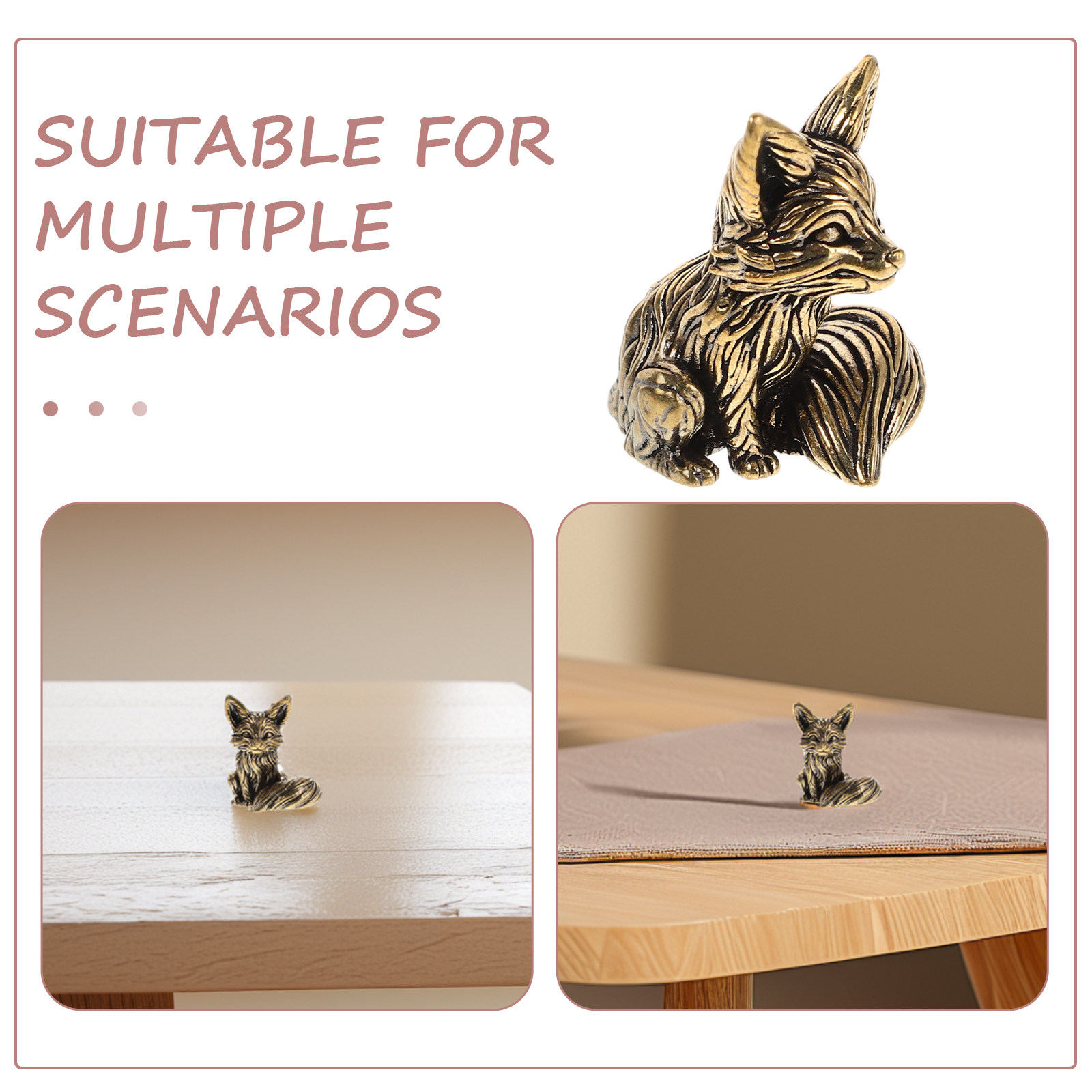 Vintage Solid Brass Fox Orname - Office Table Accessories Unique 评论和价格
