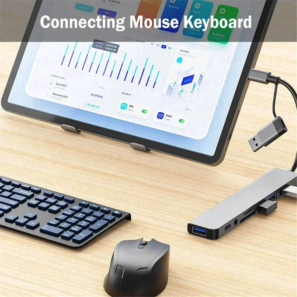 8 in 1 USB C Hub Expander Mult - Usb Hub Type C 评论和价格