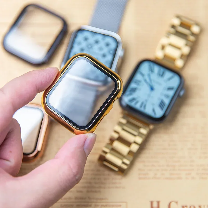Glass+case For Apple Watch ban - Tablet Accessories For Girls 评论和价格