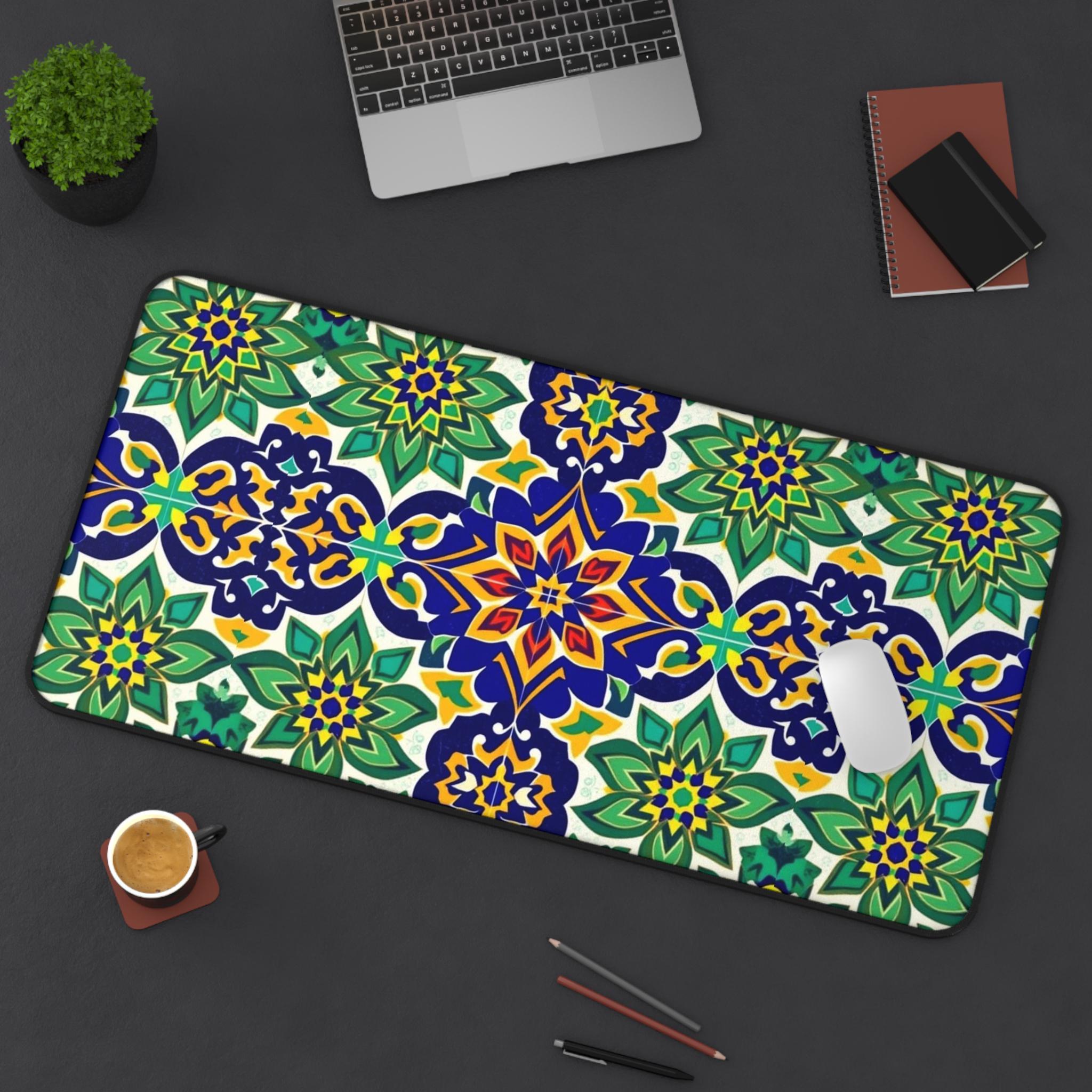 Colorful Floral Table Mat, Sty - Office Table Accessories Unique 评论和价格