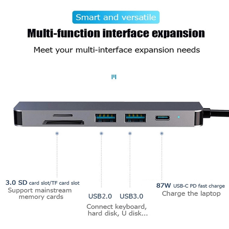 6 In 1 PD Type C Docking Stati - Usb Hub Type C 评论和价格
